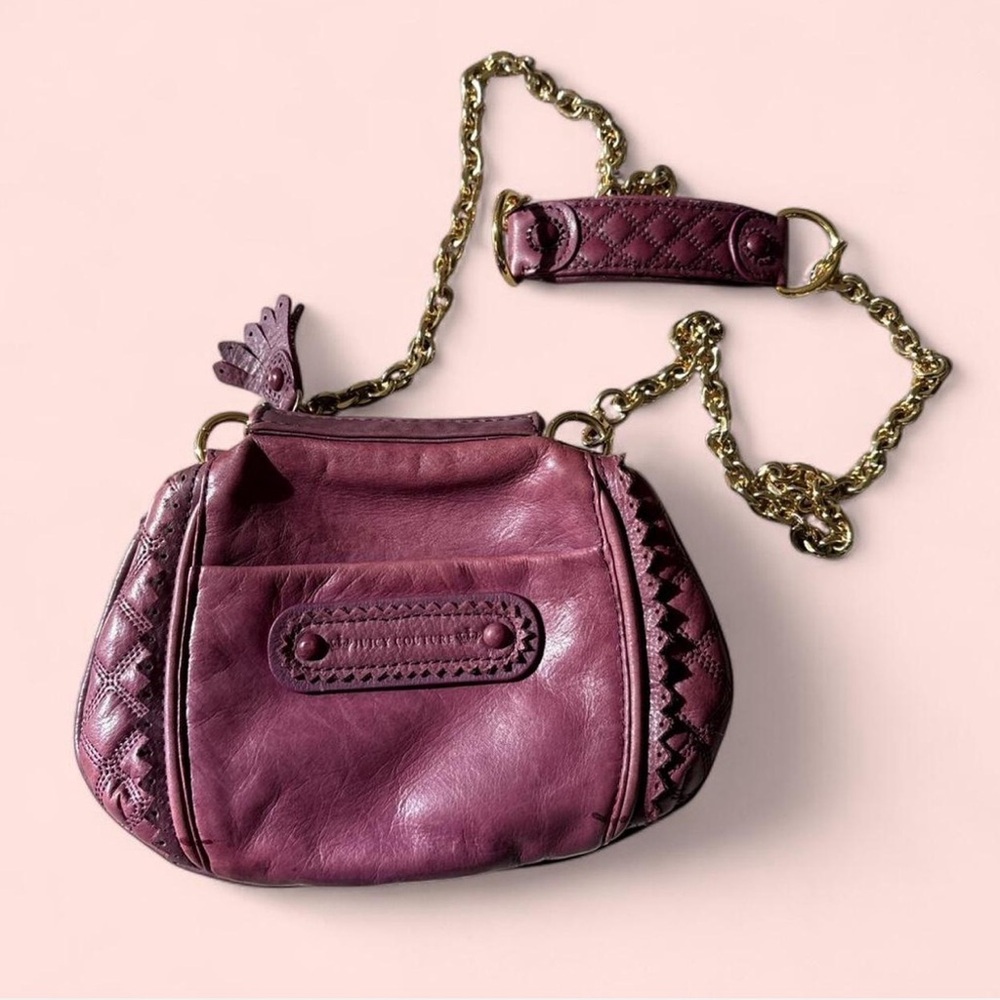 Juicy Couture Plum Crossbody Bag with Gold Chain
